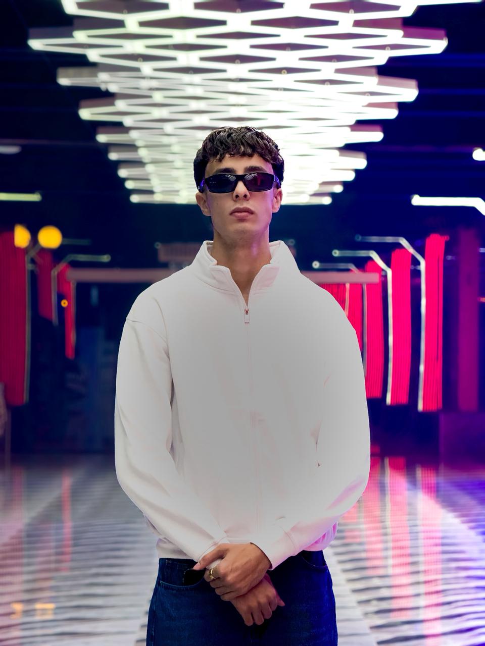 Only and Sons Plain White Zipper